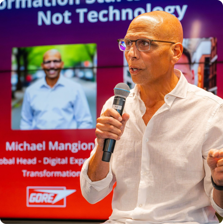 Speaker addressing the B2B NEXT AI audience
